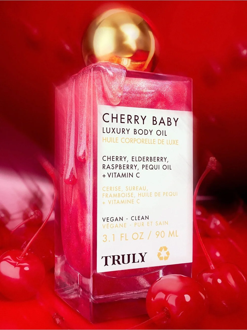 TRULY Cherry Baby & Vanilla Baby Luxury Body Oil Duo -